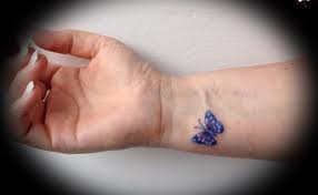 Purple Butterfly Tattoo Butterfly Wrist Tattoo Blue Butterfly Tattoo