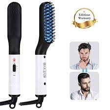 Beard Straightener For Men Nivlan Beard Straightening Brush Hair Straightening Comb Hair Styler Electric Ho Beard Straightening Hair Styler Straightening Comb