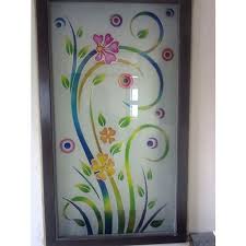 Etched or sandblasted floral pattern on glass. Floral Etched Color Etching Glass Rs 250 Square Feet Sri Keerthi Glass Plywood And Hardware Id 22042117673