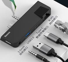 Baseus Surface Go Type C Usb To Hdmi Usb 3 0 Rj45 Ethernet Usb C Type C Audio Usb Hub Usb Usb Hub Hdmi