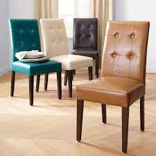 Leather dining room chairs kallekoponen net. Marshall Brown Faux Leather Dining Chair With Espresso Wood Pier 1 Dining Chairs Faux Leather Dining Chairs Brown Dining Chairs