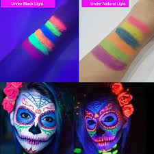 Amazon.com: 12 Pcs Glow in The Dark Face Body Paint, UV Black Light Glow  Makeup Kit for Kids Adult, Non-Toxic Fluorescent Face Paints Crayons for  Birthday Party Halloween Masquerade Makeup : Arts,