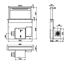 Hotte Plan De Travail Elina 90cm 700m3 H Inox Verre Noir Roblin Ref 5057003
