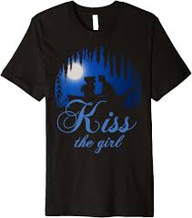 Amazon.com: Disney Little Mermaid Ariel Eric Night Poster Kiss The Girl  Premium T-Shirt : Clothing, Shoes & Jewelry