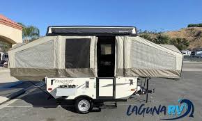Here are four pop up campers that work well for beginners from a usablity standpoint and a price standpoint. 2017 Forest River Flagstaff Pop Up Camper For Sale Laguna Rv In Colton Ca