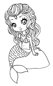 Little Mermaid Freebie Digital Stamp Zuri Artsy Craftsy Mermaid Coloring Pages Mermaid Coloring Cute Coloring Pages