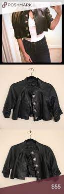 Bebe Cropped Black Leather Jacket Black Leather Jacket Leather Jacket Cropped Leather Jacket