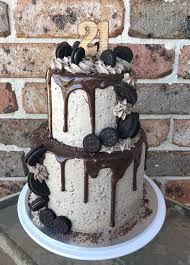 2 Tier Oreo Drip Cake Oreo Cake Recipes Tiered Cakes Birthday Drip Cakes