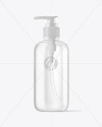 Clear Plastic Bottle With Pump Mockup In Bottle Mockups On Yellow Images Object Mockups