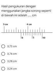 Lengkap dengan contoh soal menghitung jangka sorong. Hasil Pengukuran Dengan Menggunakan Jangka Sorong Seperti Dibawah Ini Adalah Cm Brainly Co Id
