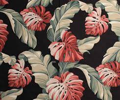 Customizable vintage tropical posters & prints from zazzle. 11 Tropical Leaf Print Barkcloth Fabrics In 31 Colorways