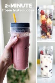 ½ cup frozen mixed berries; Easy 2 Minute 2 Ingredient Frozen Fruit Smoothie Mom Spark Mom Blogger