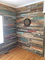 Next, it was time to prep the diamonds for the designs. Our 30 Sq Pictured Above Includes A Mixture Of 3 Separate Colors Randomly Placed We Dismantle Beautif Reclaimed Wood Accent Wall Wall Planks Wood Accent Wall