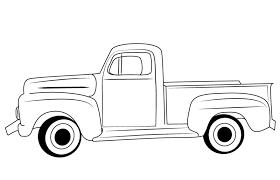 Classic Ford Truck Coloring And Drawing Sheet Truck Coloring Pages Classic Ford Trucks Vintage Truck