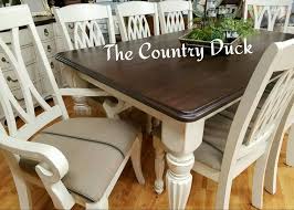 Antique White And Coffee Bean Stain Table And 8 Chairs The Country Duck 927 6th St Downtown Los Banos Stained Table Home Decor Dining Chairs