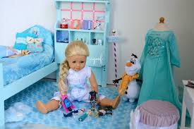 Super Cute Agosf Has Created Elsa S Bedroom For Her American Girl Doll Disney Fr American Girl Doll Bed American Girl Doll House American Girl Doll Furniture