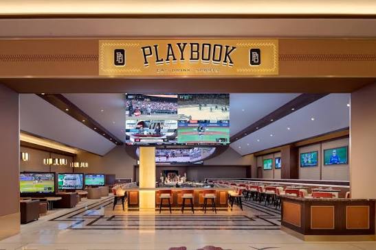The new sports bar Playbook at @gratoncasino is pretty next level. 😎 • • •  #sportsbar #gratoncasino #playbook #bardesign #architectural_photography
