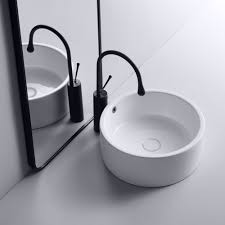 itapo ceramic round sink above counter