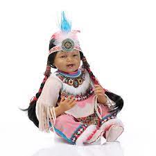 Some of these collector indian dolls have real porcelain faces. 55cm Native American Indian Doll Baby Newborn Doll Long Hair Braid Baby Girl Toddler Doll Collectible Doll Christmas Gifts American Indian Dolls Doll Long Hairnewborn Dolls Aliexpress