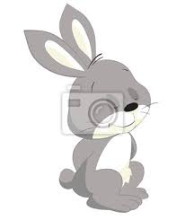 Comment dessiner un lapin etape par etape cute cute en. Lapin De Dessin Anime Gris Debout Avec Les Yeux Fermes Lapin Peintures Murales Tableaux 2017 Les Yeux Fermes Oreille Myloview Fr