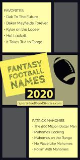 Each week before deadline, one of our writers will meticulously research their top tips for your squad and deliver them straight to your. Funny Fantasy Football Team Names 2020 Clever Good And Best Football Team Names Fantasy Football League Names Team Names