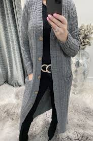 1 * coat note due to the. Dark Grey Co Co Button Knit Cardigan Want That Trend