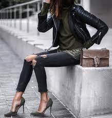 Army Green Everything Leather Jacket Outfits Jacket Outfits Fashion