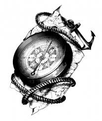 Black And White Compass Tattoo Design Pin On Tattoo Drawings Designs