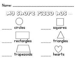 Free preschool shapes recognition practice printable activity worksheets. Shape Pizza Worksheet Shape Worksheets For Preschool Shapes Kindergarten Worksheets