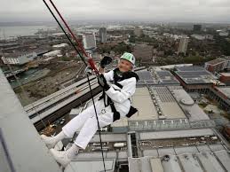Doris Long breaks her own world record to become the oldest abseiler at the  age of 101