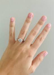 We Love This Picture Of Our Lovely Customer Showing Off Her Beautiful Round Signature Cynthia Custom Engagement Ring Solitaire Engagement Ring Engagement Rings