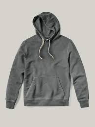 A shirt worn against the skin, usually under other clothing, to absorb sweat. Faded Black Brushed Loopback Hooded Sweatshirt Buck Mason