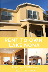 Rent To Own Home Lake Nona Rent To Own Homes Rent Realty