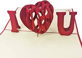 Pop up card templates free download. Amazon Com I Heart You 3d Pop Up Card For Love Valentine Birthday Card Wedding Anniversary Office Products