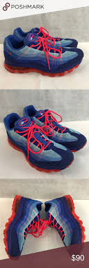 New Nike Air Max 95 Red Blue Shoes 10 5 554715 464 Blue Shoes Nike Air Max 95 Air Max 95 Red