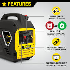 This 439cc engine provides plenty of power, whether it's running on gasoline or liquid propane. Buy Champion Power Equipment 2500 Watt Ultralight Portable Dual Fuel Inverter Generator Online In Japan 361460031