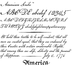 American Scribe The First Declaration Of Independence Font Old Fonts Cursive Signature Fonts