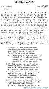 Besarlah Allahku – How Great Thou Art – Partitur Not Angka | Excellent in the Future