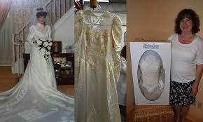 Yellowed Wedding Dress Cleaning Weddinggownpreservationkit Com Old Wedding Dresses Wedding Dress Restoration Wedding Dresses Uk