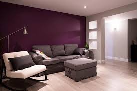 Basement Living Room Wall With Deep Purple Accent Wall Diyhometheater Wohnzimmer Inspiration Wohnzimmerwand Heimkino