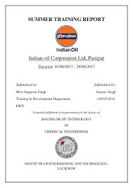 Summer Training Report At Iocl Chemical Engineering