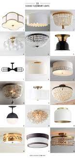 The gap between the top of the light and the ceiling allows for an uplit effect. 18 Classic Flushmount Lights 6 Of Which Are In Our New House Jones Design Company