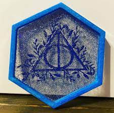 Blue Phoenix Studios On Instagram New Harry Potter Deathly Hallows Coaster Alert Etsy Harry Potter Deathly Hallows Deathly Hallows Etsy Shop Owner