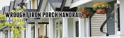 Wrought iron handrails for porches. Corrimaos Para Ao Ar Livre Etapas Corrimao De Ferro Forjado 16 De Comprimento Varanda Deck Corrimao Ebay