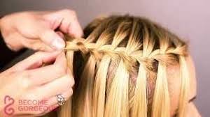 This waterfall braid short hair look keeps the hair away from the face. Waterfall Braid Tutorial Become Gorgeous Youtube