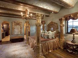 Gold Ornate Bedroom With Four Poster Bed Ornate Bedroom Elegant Master Bedroom Luxurious Bedrooms