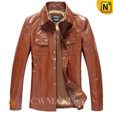 Cwmalls Custom Leather Shirt Jacket Cw807012