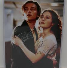 It's been 20 years since kate winslet and leonardo dicaprio met on the set of titanic, and while their first onscreen relationship ended tragically, kate and leo's love has lived on in the years since. Lot Art Titanic Leonardo Dicaprio Kate Winslet Signed Photo