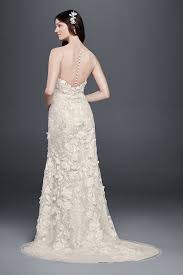 Tank Sheath Wedding Dress With 3d Flowers Priscilla Of