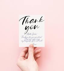 Editable Thank You Card With Personalised Handwritten Note Etsy In 2020 Thank You Cards Printable Thank You Cards Paper Box Template
